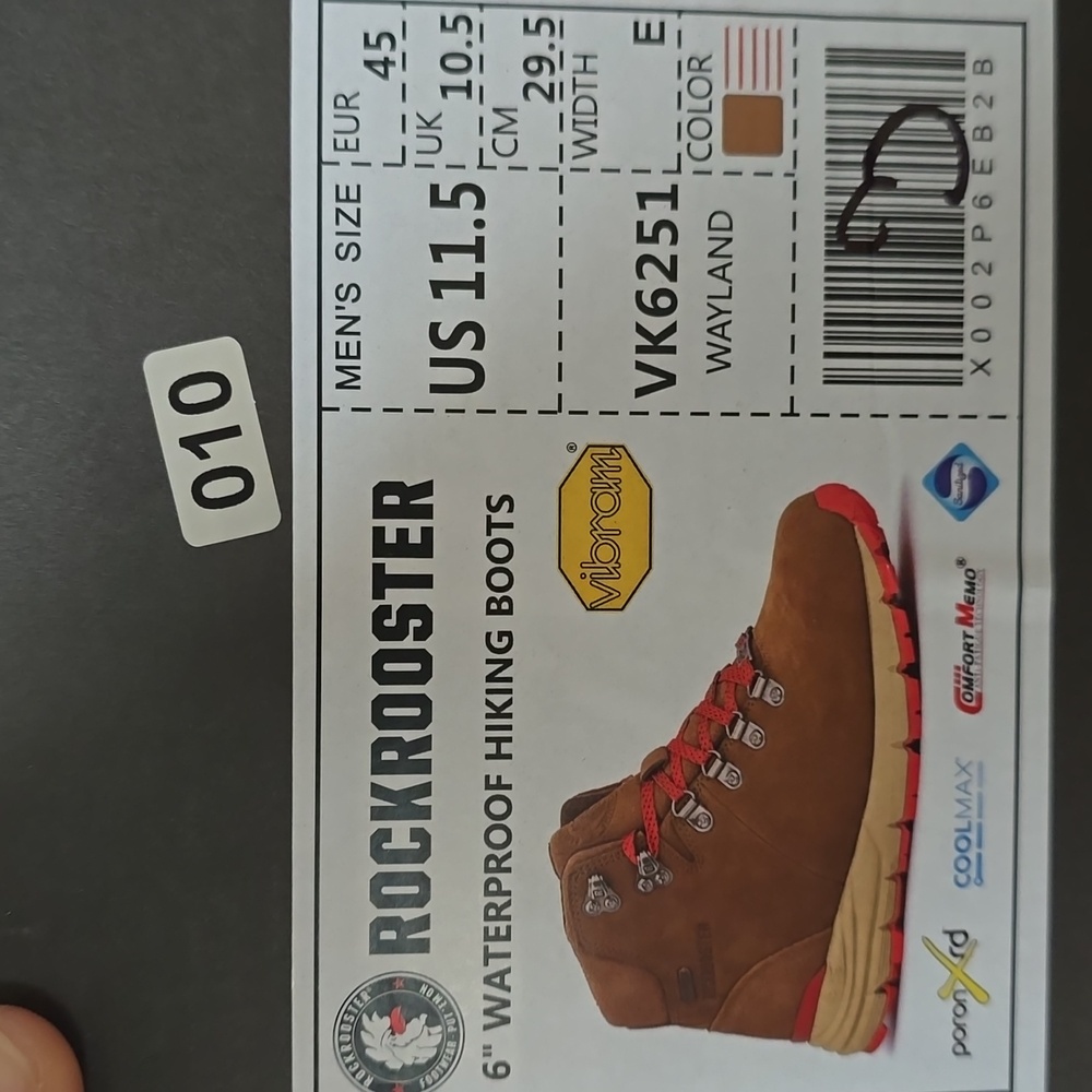 Nwt ROCKROOSTER 6" WATERPROOF HIKING BOOT Mens 11.5 - Picture 6 of 7